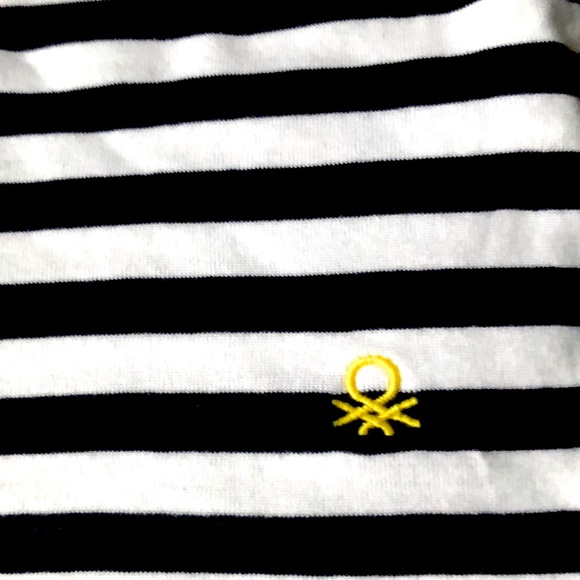 BENETTON (XL) Multicolour vintage strap shirt 100% cotton - Picture 2 of 11